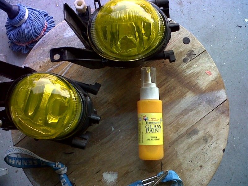 Hand painted my fog lights yellow BimmerFest BMW Forum